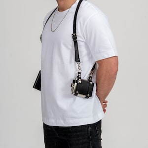 Leather Flask Holster Leather Holster Bag 7 oz Hip Flask Holder Leather Tobacco Holster Tobacco Bag Burning man Holster