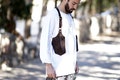 Brown Leather Holster Bag Leather Shoulder Bag Leather Festival Bag Burning man Leather Double Holster Harness Bag Leather Vest product logo