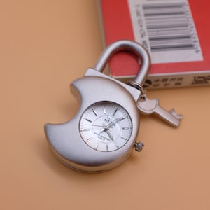 Luna Keychain Miniature Interior Clock Made in KOREA Minimalism Steampunk Style