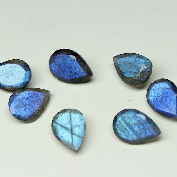Natural Blue Labradorite Pear Faceted Cut 3x5mm To 12x16mm Wholesale Loose Gemstone/Gemstone For Making Jewelry And Rings And Pendant