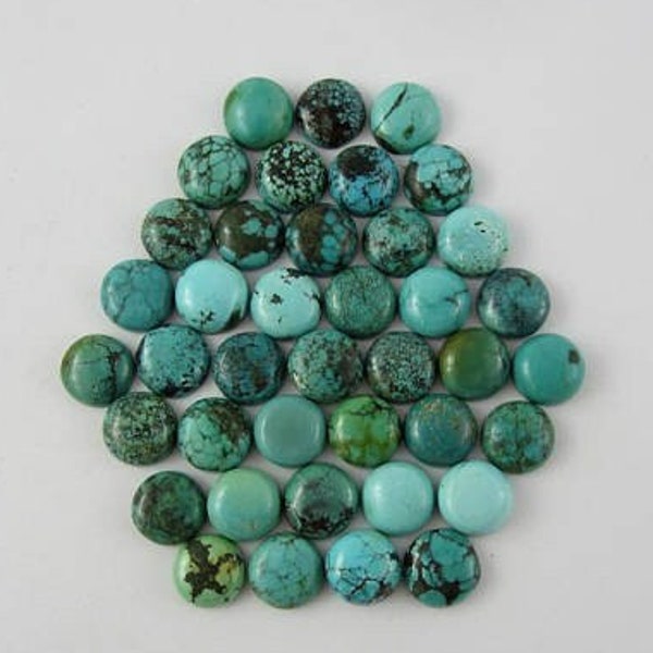 Natural TIbetan Turquoise Round Cabochon 4mm To 15mm Wholesale Loose Gemstone