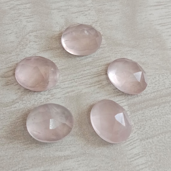 Awesome Natural Rose Quartz 5x7 MM to 18X25 MM Oval Faceted Cut Loose Gemstone