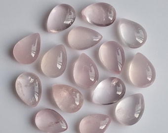 Natural Rose Quartz Pear Cabochon 5x7mm 20x25mm Loose Gemstone