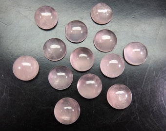 Hand Select Natural Loose 5 mm Round Pink Rose Quartz Cabochon for Three Hand Select Natural Loose 5 mm Round Pink Rose Quartz Cabochon for Three
