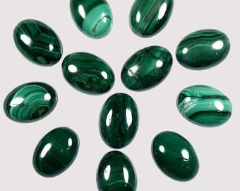 Natural Malachite Oval Cabochon 5x7mm 20x25mm Loose Gemstone
