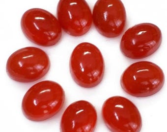 Natürlicher roter Onyx Oval Cabochon-5 x 7 mm-20 x 25 mm Edelstein