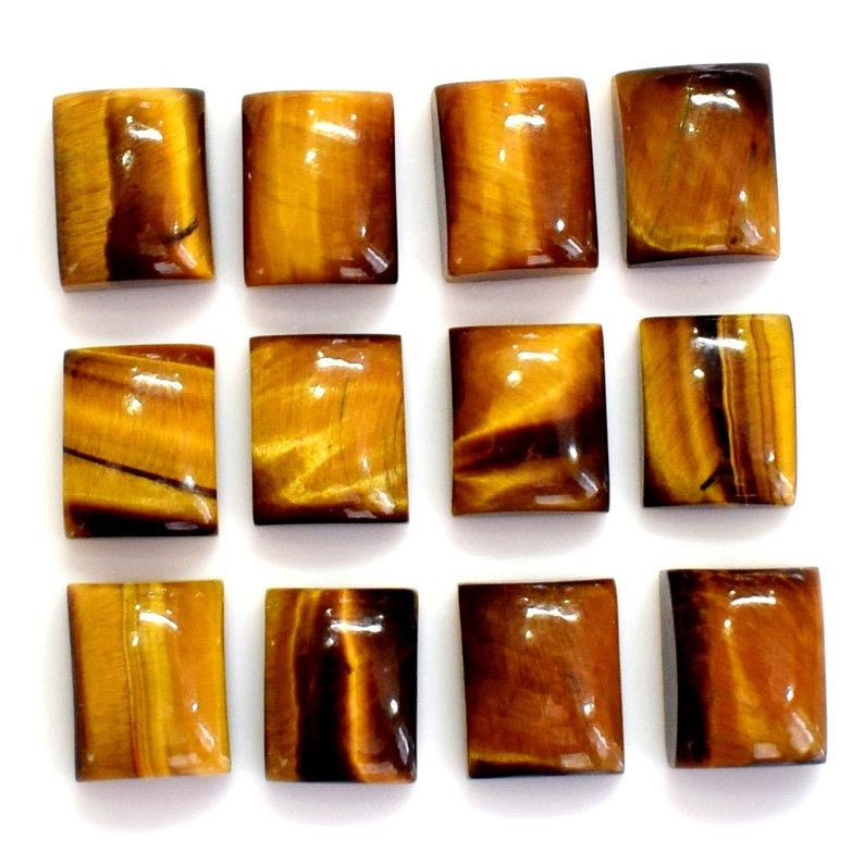 Natural Tiger Eye Octagon Cabochon 6x8mm to 18x25mm Loose Gemstone 6x8mm 8x10mm 10x12mm 13x18mm 15x20mm 16x22mm 18x25mm