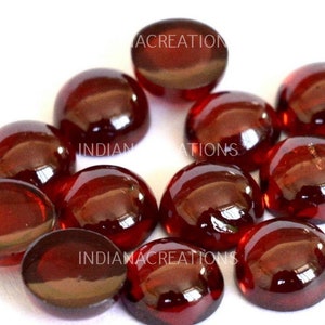 Natural Mozambique Red Garnet Round Cabochon Calibrated Wholesale Loose For Jewelry Making Gemstone Size 3mm,4mm,5,mm,6mm,7mm,8mm,9mm,10mm