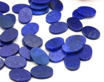 Natural Lapis Lazuli Oval Bothside Flatback 8x10mm 20x25mm Loose Gemstone