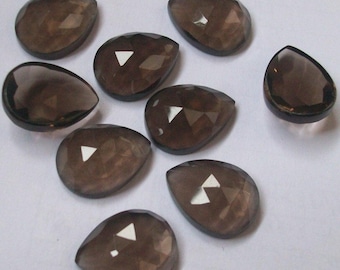 Quarzo fumé naturale a taglio a pera e rosa, 6 x 9 mm, 20 x 25 mm, pietra preziosa sciolta