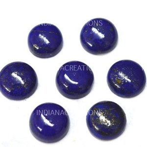 Natural Afghanistan Lapis Lazuli Calibrated Loose Round Cabochon Gemstone 3,4,5,6,7,8,9,10,11,12,13,14,15,16,17,18,19,20,21,22,23,24,25mm
