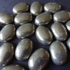 Natural Pyrite Oval Cabochon Calibrated Loose Gemstone 5x7,6x8,7x9,8x10,9x11,10x12,10x14,12x16,13x18,15x20,16x22,18x25,20x25mm