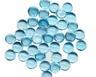 Natural Sky Blue Topaz Round Cabochon 5mm-10mm Loose Gemstone
