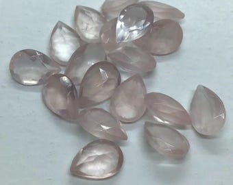 Natural Rose Quartz Pear Faceted Cut 6x9mm 20x25mm Loose Gemstone