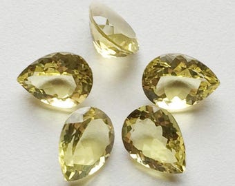 Naturalny kwarc cytrynowy szlif fasetowany gruszkowy 6 x 9 mm 20 x 25 mm Luźny kamień szlachetny