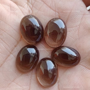 Natural Smoky Quartz Oval Cabochon Calibrated Loose Gemstone 5x7,6x8,7x9,8x10,9x11,10x12,10x14,12x16,13x18,15x20,16x22,18x25,20x25mm