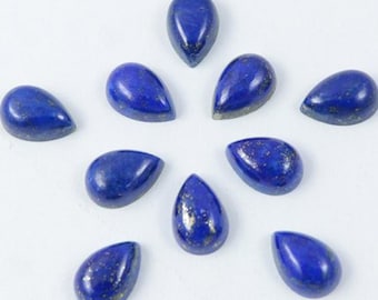 Cabujón de lapislázuli natural en forma de pera, 3 x 5 mm, 20 x 25 mm. Piedra preciosa suelta.