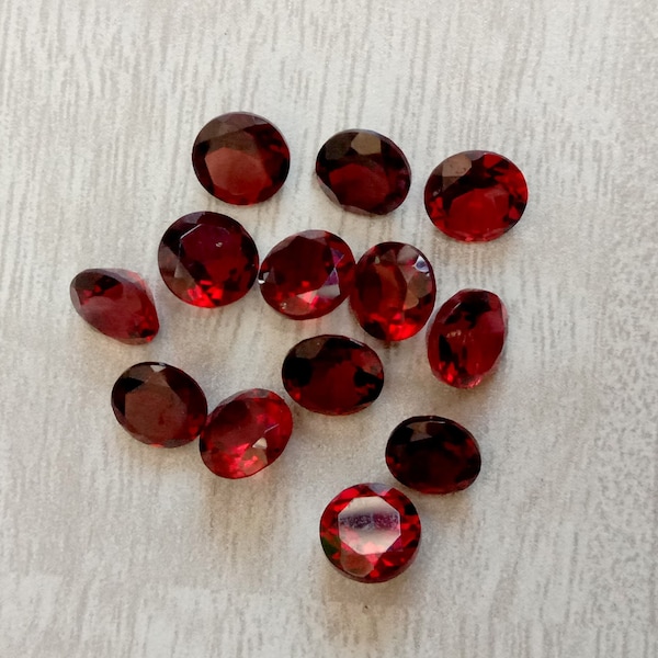 Natural Garnet Mozambique Round Faceted Cut  3mm to 10mm  Loose Gemstone