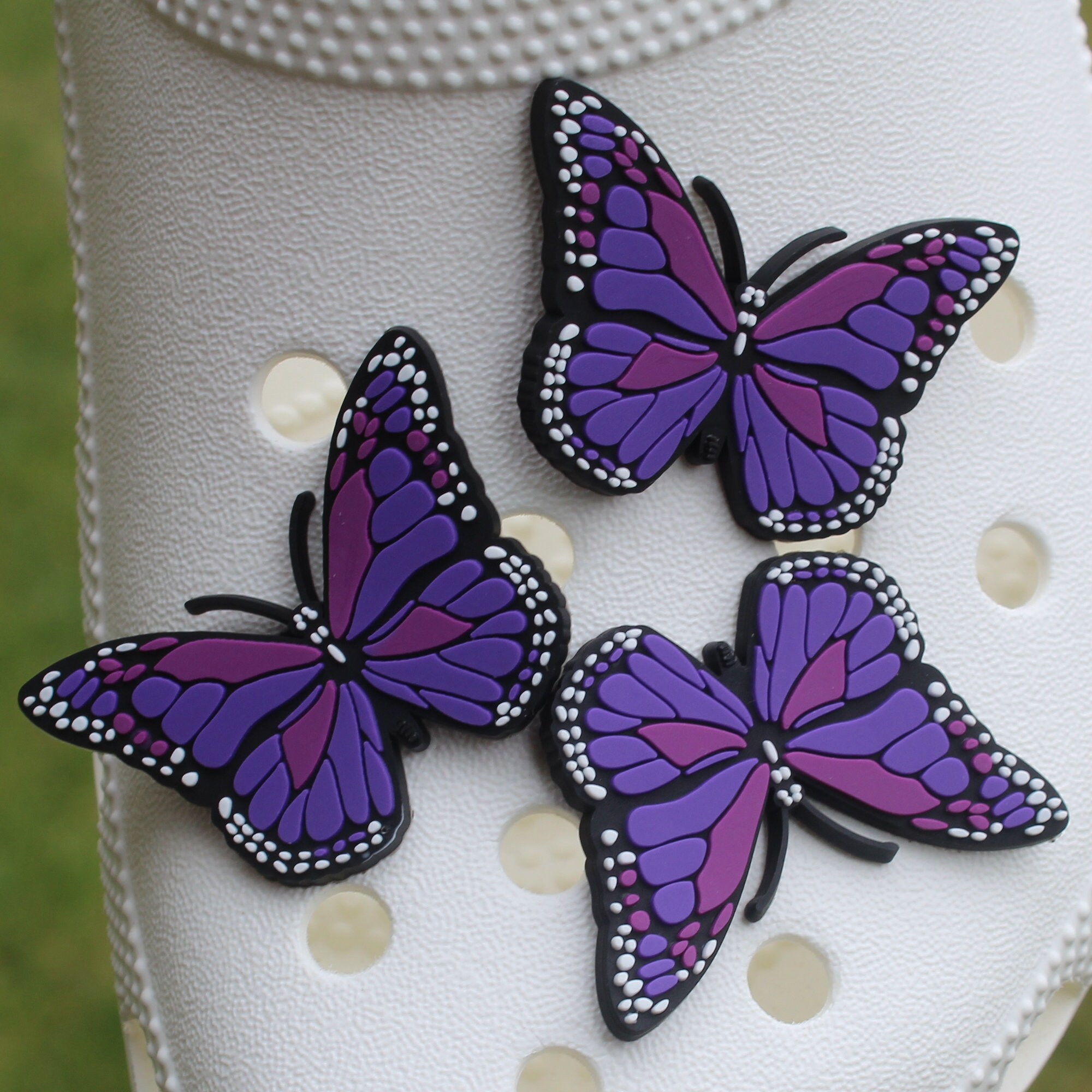 butterfly show charm, trendy Shoe Charms , Purple  butterfly charm- l…