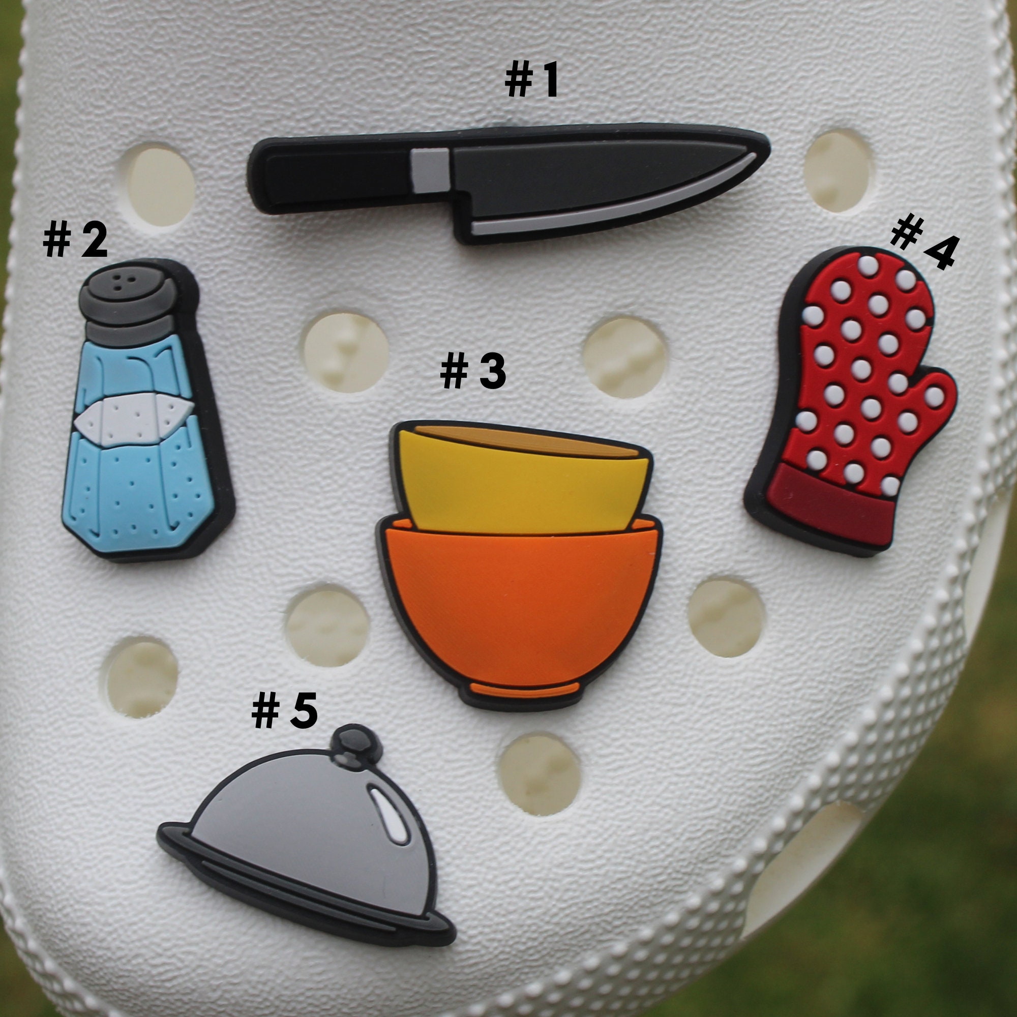 Chef croc charms , Cooking croc charms, Cook clog charms, bake croc c…