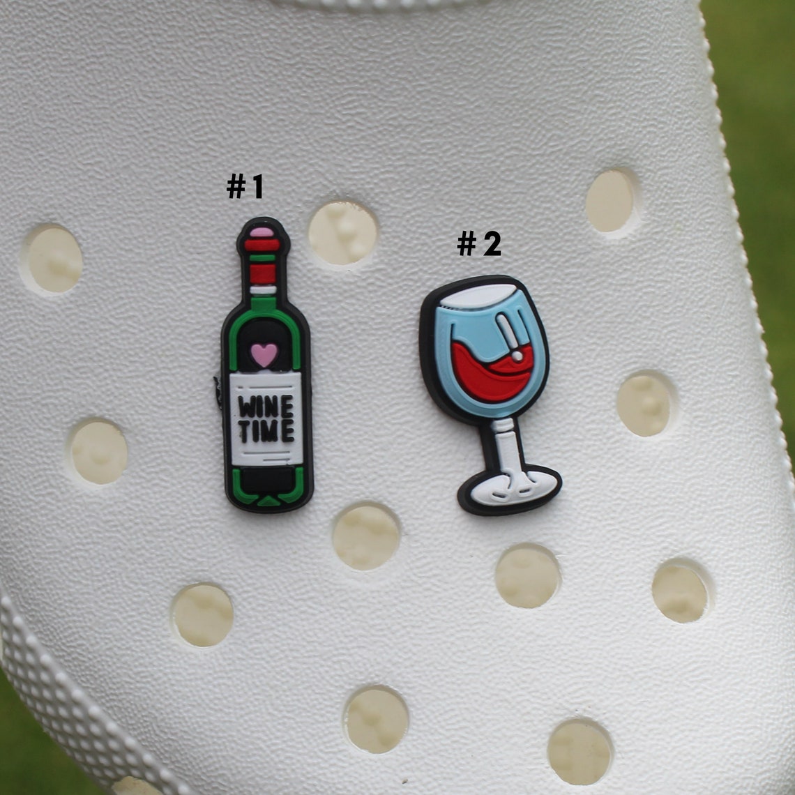 Wine croc charms wine drink croc charms glass charms Etsy