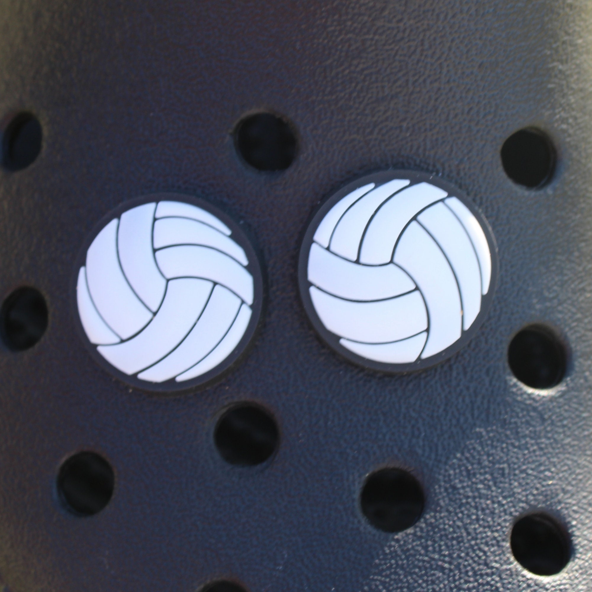 Shoe Charms 2 Piece volleyball Set, vollyball charm set ,