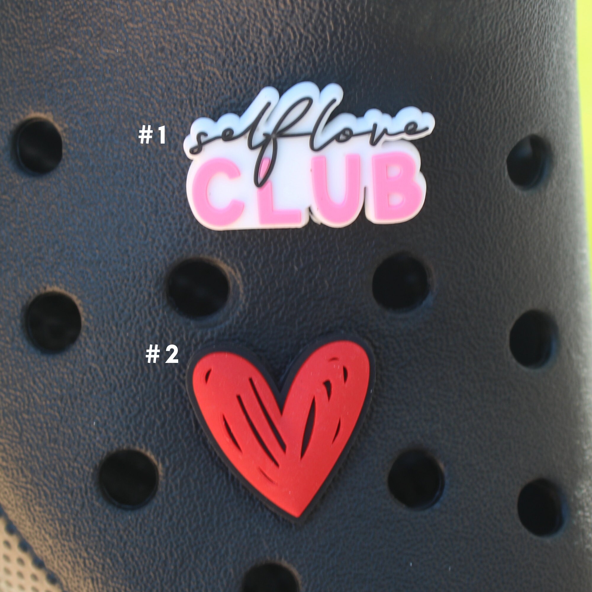 self love croc charm, Trendy show Charms , love charm ,