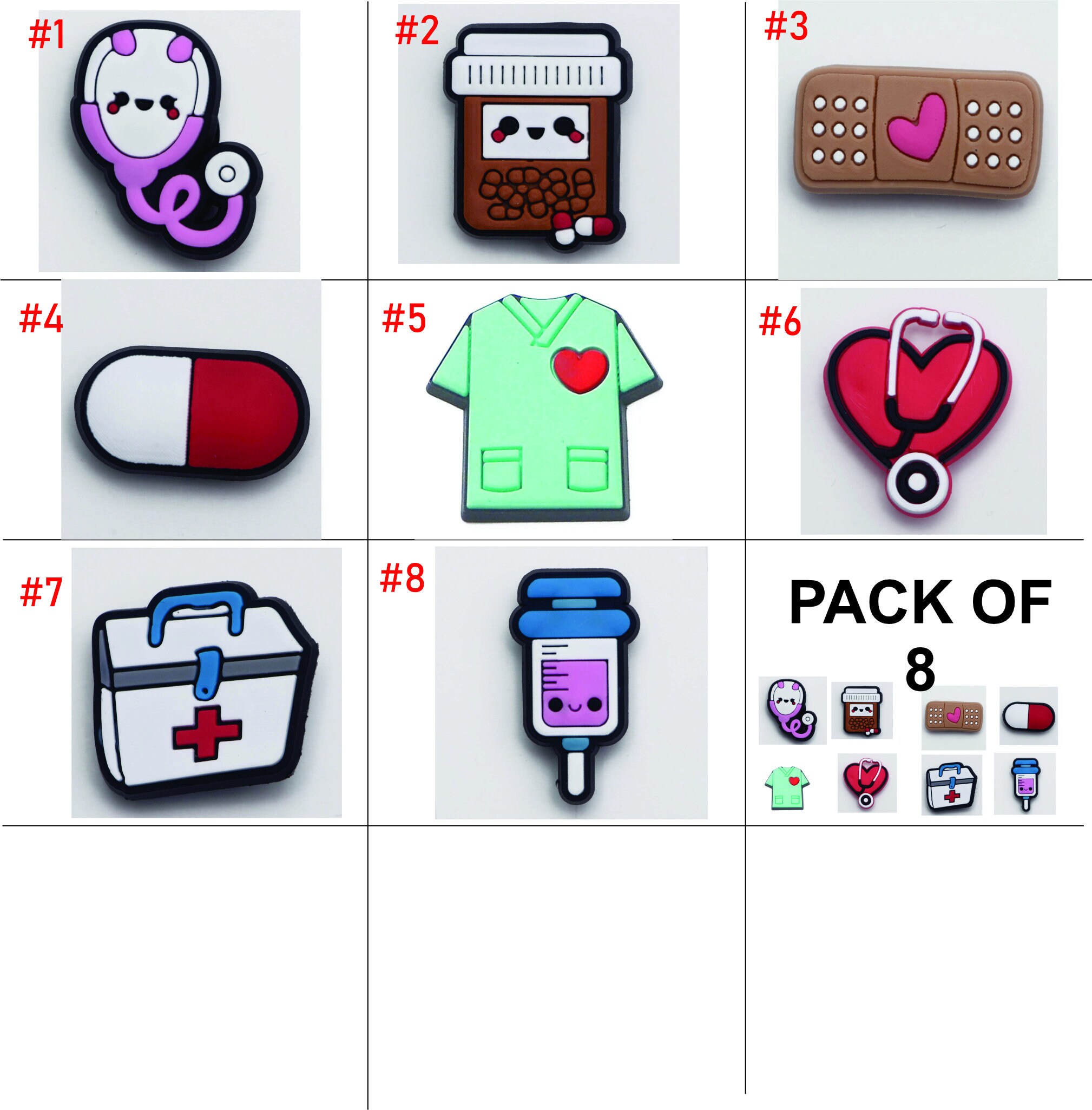 medical  croc charms , nurse croc charms, clog charms , shoe charms