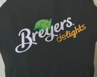 Personalized Embroidered Apron, with your choice of  Words, Font and Thread Color Embroidered in your choice. Logo Apron, Uniform Apron.