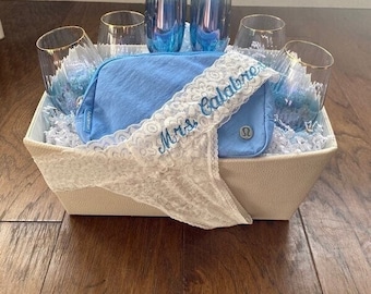 Wedding Lace thong- You Choose Your Color Thong, Font, Thread Color, Words or Name. Great Wedding Gift for your Wedding Night. Bride Gift.