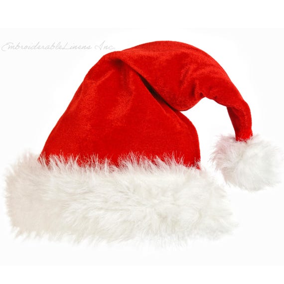 Cappello di Babbo Natale in peluche per bambini, classico rosso e bianco, spedizione rapida - Italia
