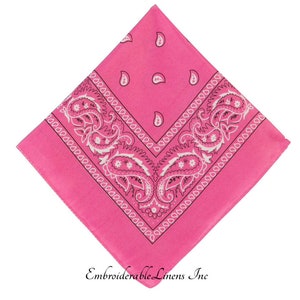 Personalize your Own Bandana, 100% Cotton Embroidered with your Words, Font and Thread Color. Pets, Weddings, Bachelor, Bachelorette Party image 6