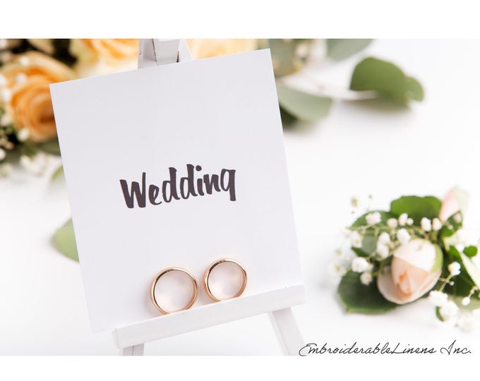 Keep Your Shit Together-  White Cotton Handkerchief Scalloped Edge Embroidered in Your Color Thread for Embroidery Custom Wedding Gift