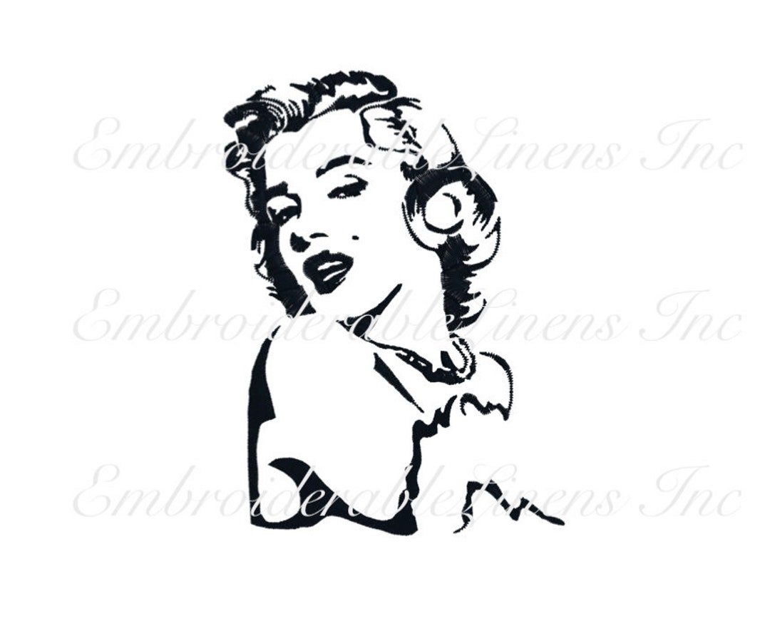 Marilyn Monroe Embroidery Machine Design 5x7 INSTANT DOWNLOAD - Etsy