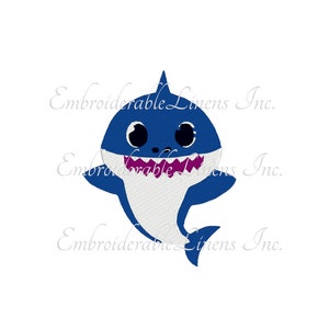 Baby Shark Dance - Embroidery Machine Design- 5in x 7in -INSTANT DOWNLOAD