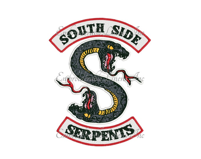 South Side Serpents - Embroidery Machine Design- 8inx10in -INSTANT DOWNLOAD