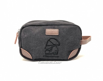 Men's Travel Toiletry Organizer Bag Canvas Custom Monogrammed