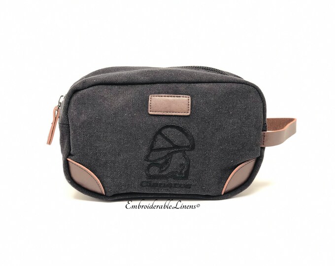 Men's Travel Toiletry Organizer Bag Canvas Custom Monogrammed