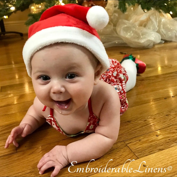 Newborn Baby Santa Hat -Hurry! we have just a few left. - Soft and Plush for Baby-6 months. Great for Babies First Christmas and First Photo