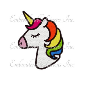 Unicorn SVG- Embroidery Machine Design 4in x 4in INSTANT DOWNLOAD Embroider Your Own Rainbow Unicorn Stitches out Amazing!