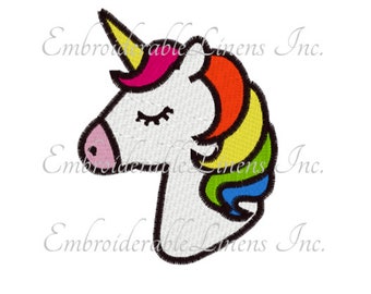 Unicorn SVG- Embroidery Machine Design 4in x 4in INSTANT DOWNLOAD Embroider Your Own Rainbow Unicorn Stitches out Amazing!