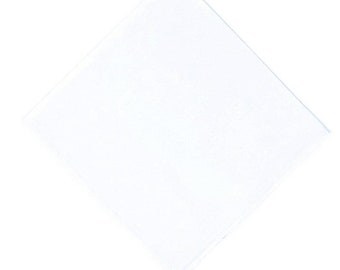 Blank Cotton Handkerchief- Great for Embroidery! Squared Edge. Ships Next Day! Great Handkerchief- Great Gift.