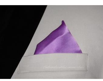 Lavender Pocket Square, Embroidered, Monogrammed, Classy and Sophisticated for all Occasions, Everyday Wear, Great Wedding Gift, Groom Gift!