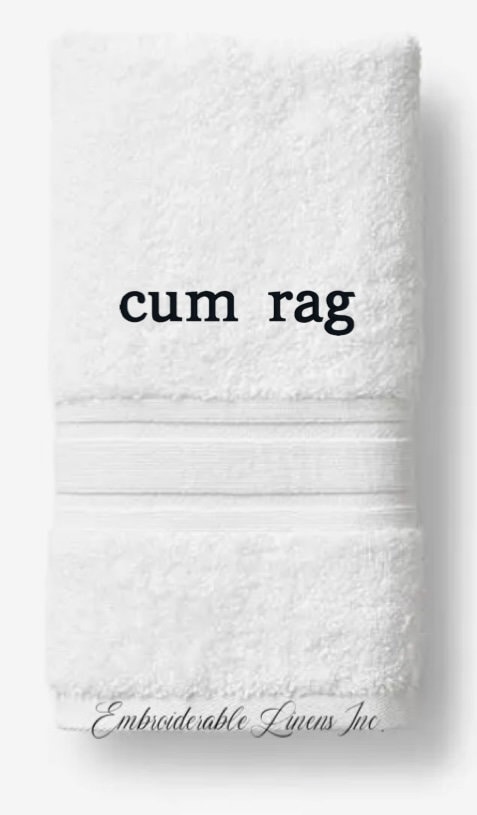 Cum Rag Embroidered Cum Rag