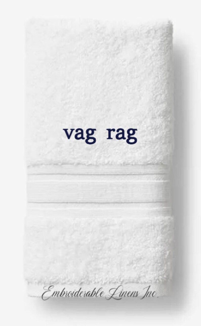 Personalized Embroidered Hand Towel - Gag Gift, Custom Name image 6