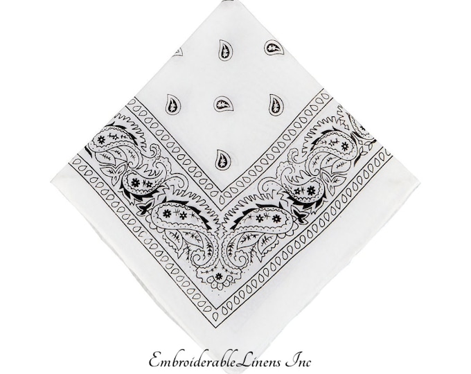 Best Seller- Personalized Cotton Bandana, Personalized with your Words, Font and Thread Color. Make it your way, your style!