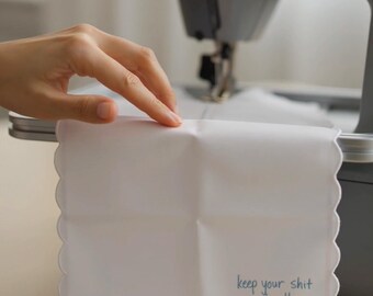 Funny Wedding Handkerchief – Keep Your Shit Together, Groom Gift, embroidered in your handwriting!