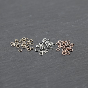 25 pcs 3mm 24 gauge Open Jump Ring 14K Gold Filled, Sterling Silver, Rose Gold Filled, Jewelry Necklace Findings, Small Ring Circle image 2