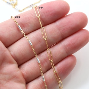 Chaînes non finies remplies d'or 14 carats pour bijoux permanents image 12