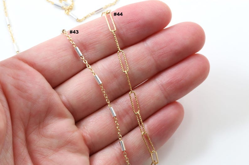 Chaînes non finies remplies d'or 14 carats pour bijoux permanents image 12